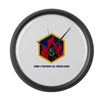 3CB - M01 - 03 - SSI - 3rd Chemical Bde with Text - Large Wall Clock