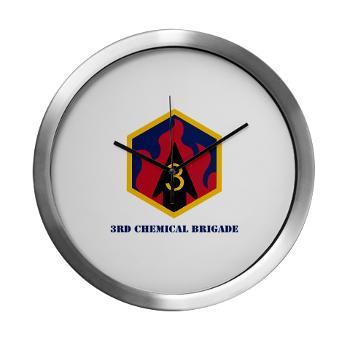 3CB - M01 - 03 - SSI - 3rd Chemical Bde with Text - Modern Wall Clock
