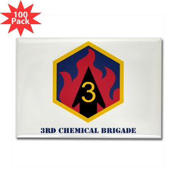 3CB - M01 - 01 - SSI - 3rd Chemical Bde with Text - Rectangle Magnet (100 pack)