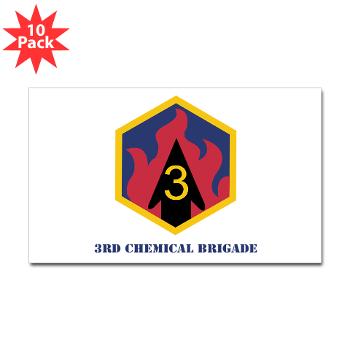 3CB - M01 - 01 - SSI - 3rd Chemical Bde with Text - Sticker (Rectangle 10 pk)