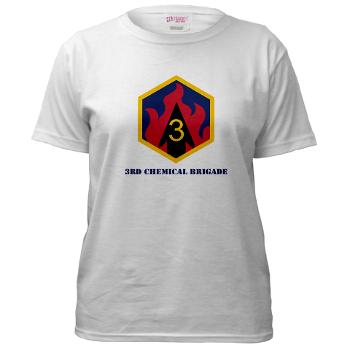 3CB - A01 - 04 - SSI - 3rd Chemical Bde with Text - Women's T-Shirt