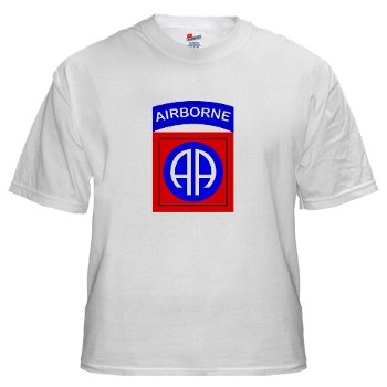 82DV - A01 - 04 - SSI - 82nd Airborne Division White T-Shirt - Click Image to Close
