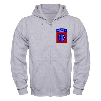 82DV - A01 - 03 - SSI - 82nd Airborne Division Zip Hoodie - Click Image to Close