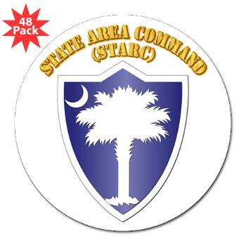 STARC - M01 - 01 - DUI - State Area Command (STARC) with Text - 3" Lapel Sticker (48 pk)