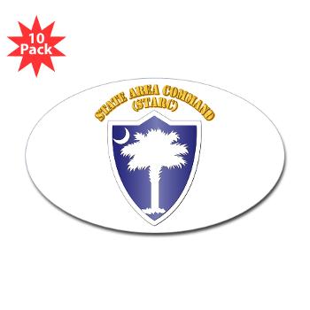 STARC - M01 - 01 - DUI - State Area Command (STARC) with Text - Sticker (Oval 10 pk)