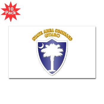 STARC - M01 - 01 - DUI - State Area Command (STARC) with Text - Sticker (Rectangle 10 pk)