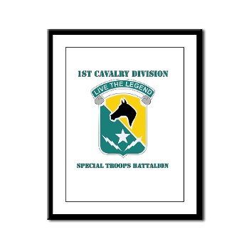 STB - M01 - 02 - DUI - 1st Cav Div - Special Troops Bn with Text - Framed Panel Print - Click Image to Close