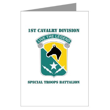 STB - M01 - 02 - DUI - 1st Cav Div - Special Troops Bn with Text - Greeting Cards (Pk of 10)