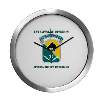STB - M01 - 03 - DUI - 1st Cav Div - Special Troops Bn with Text - Modern Wall Clock - Click Image to Close