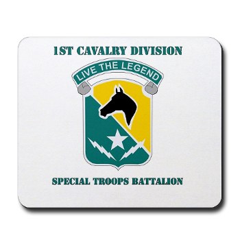 STB - M01 - 03 - DUI - 1st Cav Div - Special Troops Bn with Text - Mousepad