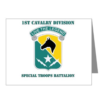 STB - M01 - 02 - DUI - 1st Cav Div - Special Troops Bn with Text - Note Cards (Pk of 20)