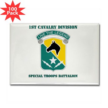 STB - M01 - 01 - DUI - 1st Cav Div - Special Troops Bn with Text - Rectangle Magnet (100 pack)