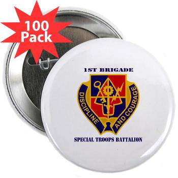 STB1B - M01 - 01 - DUI - Special Troops Battalion, 1st Brigade with Text - 2.25" Button (100 pack)
