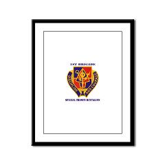 STB1B - M01 - 02 - DUI - Special Troops Battalion, 1st Brigade with Text - Framed Panel Print
