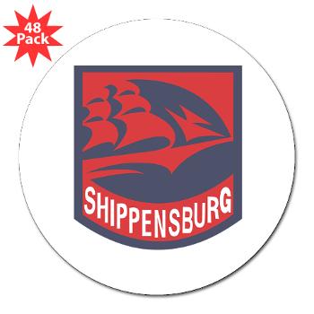SU - M01 - 01 - SSI - ROTC - Shippensburg University - 3" Lapel Sticker (48 pk)