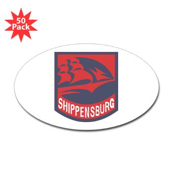 SU - M01 - 01 - SSI - ROTC - Shippensburg University - Sticker (Oval 50 pk) - Click Image to Close