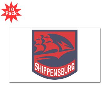 SU - M01 - 01 - SSI - ROTC - Shippensburg University - Sticker (Rectangle 10 pk)