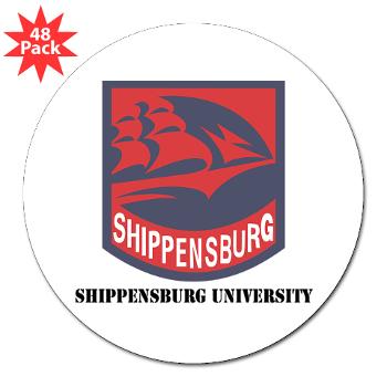 SU - M01 - 01 - SSI - ROTC - Shippensburg University with Text - 3" Lapel Sticker (48 pk) - Click Image to Close