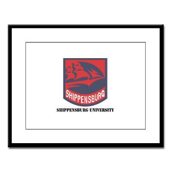 SU - M01 - 02 - SSI - ROTC - Shippensburg University with Text - Large Framed Print