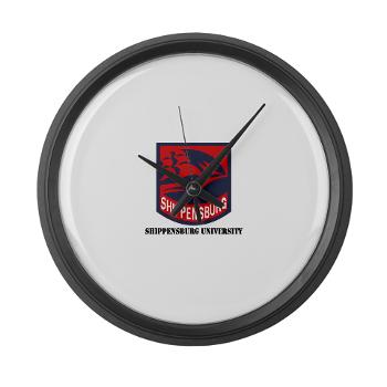 SU - M01 - 03 - SSI - ROTC - Shippensburg University with Text - Large Wall Clock