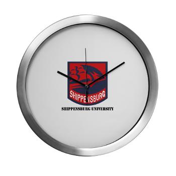 SU - M01 - 03 - SSI - ROTC - Shippensburg University with Text - Modern Wall Clock