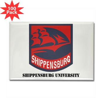 SU - M01 - 01 - SSI - ROTC - Shippensburg University with Text - Rectangle Magnet (100 pack)