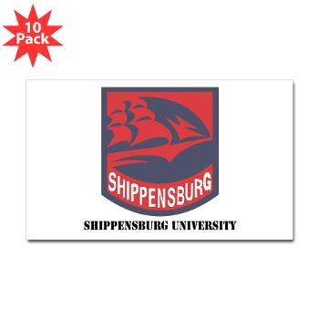 SU - M01 - 01 - SSI - ROTC - Shippensburg University with Text - Sticker (Rectangle 10 pk) - Click Image to Close