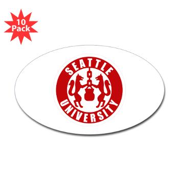 SU - M01 - 01 - SSI - ROTC - Seattle University - Sticker (Oval 10 pk) - Click Image to Close