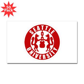SU - M01 - 01 - SSI - ROTC - Seattle University - Sticker (Rectangle 50 pk)