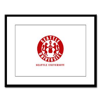 SU - M01 - 02 - SSI - ROTC - Seattle University with Text - Large Framed Print