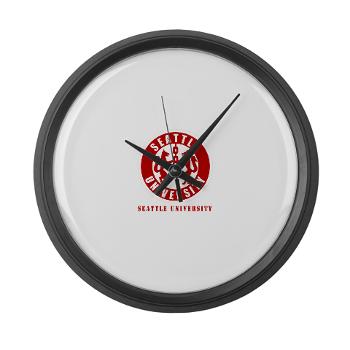 SU - M01 - 03 - SSI - ROTC - Seattle University with Text - Large Wall Clock