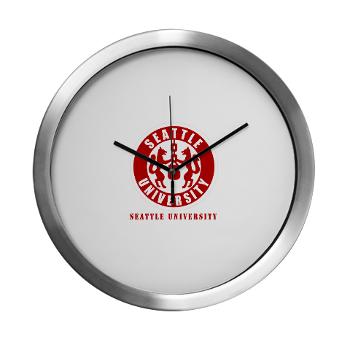 SU - M01 - 03 - SSI - ROTC - Seattle University with Text - Modern Wall Clock - Click Image to Close