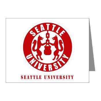 SU - M01 - 02 - SSI - ROTC - Seattle University with Text - Note Cards (Pk of 20)