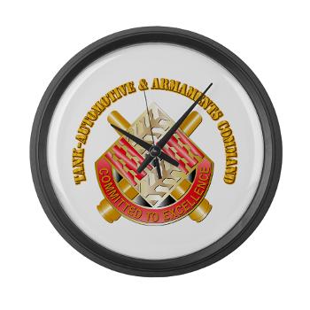 TACOM - M01 - 03 - TACOM Life Cycle Management Command with Text - Large Wall Clock - Click Image to Close