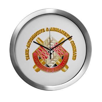 TACOM - M01 - 03 - TACOM Life Cycle Management Command with Text - Modern Wall Clock