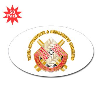 TACOM - M01 - 01 - TACOM Life Cycle Management Command with Text - Sticker (Oval 50 pk)