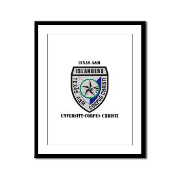 TAMUCC - M01 - 02 - SSI - ROTC - Texas A&M Unversity-Corpus Christi with Text - Framed Panel Print