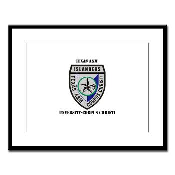 TAMUCC - M01 - 02 - SSI - ROTC - Texas A&M Unversity-Corpus Christi with Text - Large Framed Print - Click Image to Close