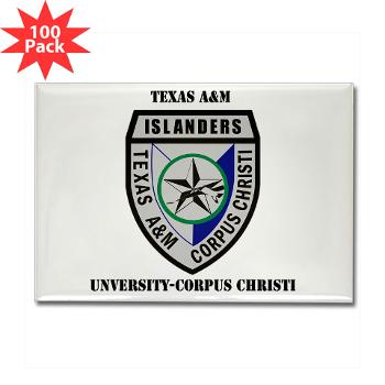 TAMUCC - M01 - 01 - SSI - ROTC - Texas A&M Unversity-Corpus Christi with Text - Rectangle Magnet (100 pack)