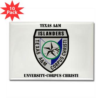 TAMUCC - M01 - 01 - SSI - ROTC - Texas A&M Unversity-Corpus Christi with Text - Rectangle Magnet (10 pack) - Click Image to Close