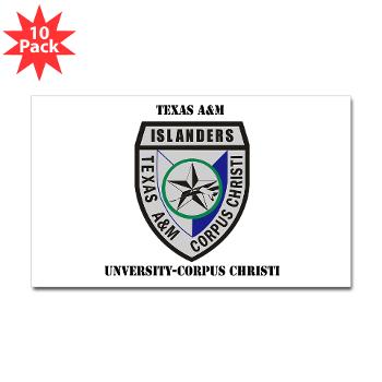 TAMUCC - M01 - 01 - SSI - ROTC - Texas A&M Unversity-Corpus Christi with Text - Sticker (Rectangle 10 pk) - Click Image to Close