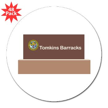 TBarracks - M01 - 01 - Tompkins Barracks - 3" Lapel Sticker (48 pk)