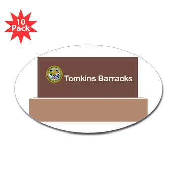 TBarracks - M01 - 01 - Tompkins Barracks - Sticker (Oval 10 pk)