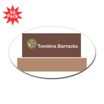 TBarracks - M01 - 01 - Tompkins Barracks - Sticker (Oval 50 pk)