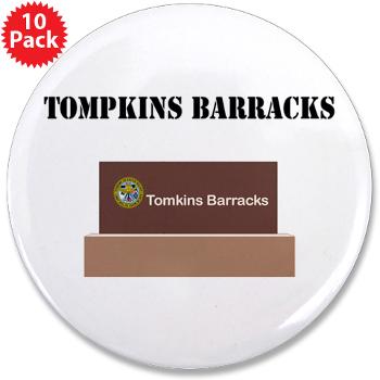 TBarracks - M01 - 01 - Tompkins Barracks with Text - 3.5" Button (10 pack)