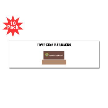 TBarracks - M01 - 01 - Tompkins Barracks with Text - Sticker (Bumper 10 pk)