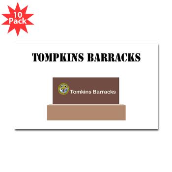 TBarracks - M01 - 01 - Tompkins Barracks with Text - Sticker (Rectangle 10 pk)
