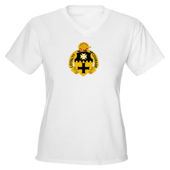 TE5C - A01 - 04 - DUI - Troop E, 5th Cavalry Women's V-Neck T-Shirt