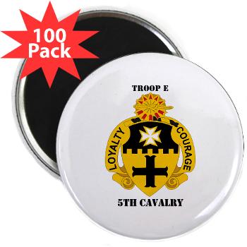 TE5C - M01 - 01 - DUI - Troop E, 5th Cavalry with Text 2.25" Magnet (100 pack)