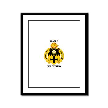 TE5C - M01 - 02 - DUI - Troop E, 5th Cavalry with Text Framed Panel Print